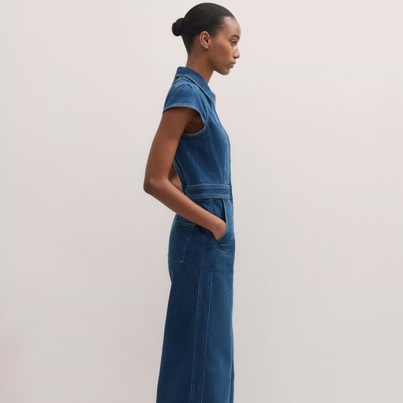 ME+EM Blue Denim Jumpsuit - Picture 3 of 14